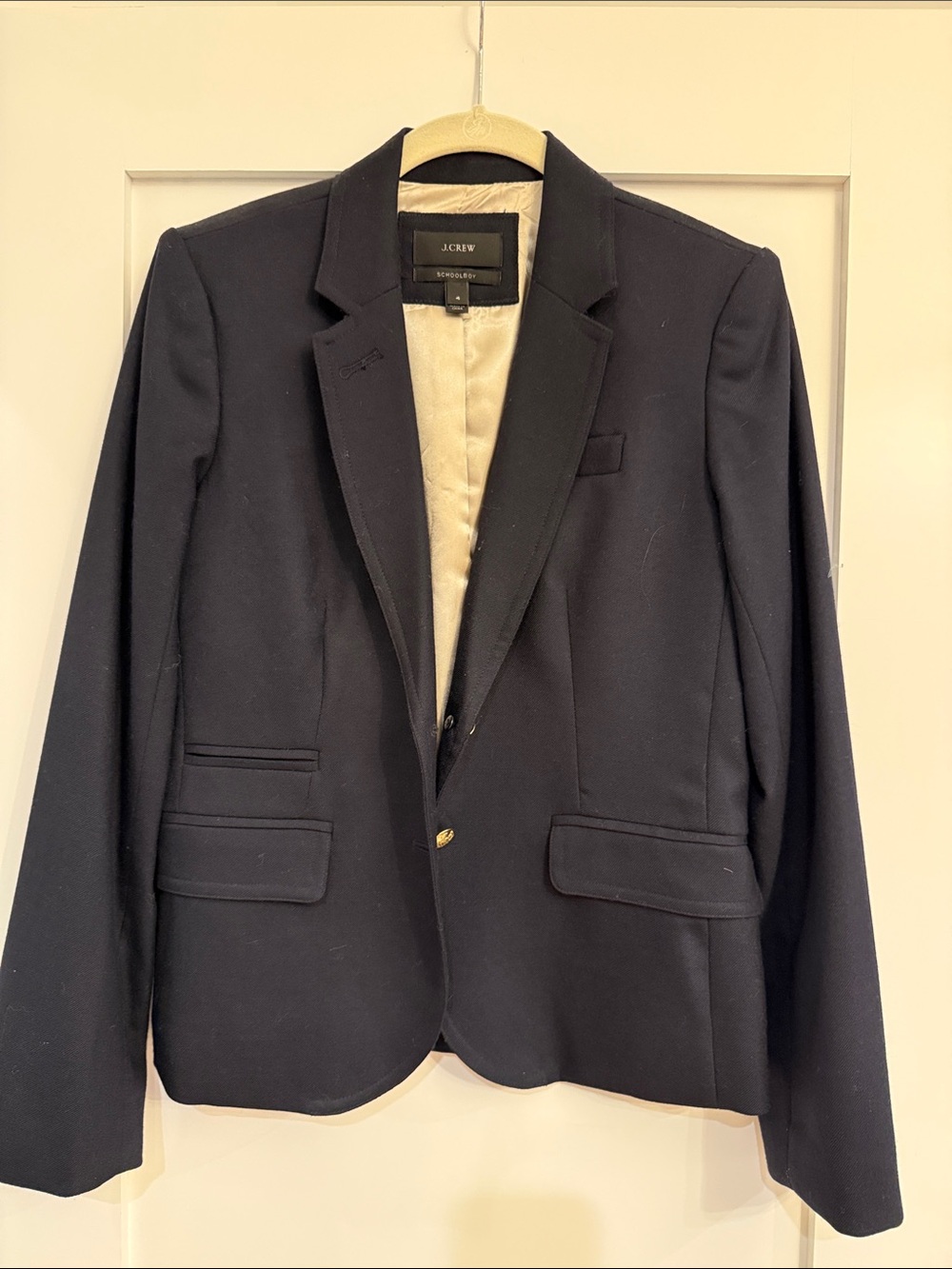J. Crew Classic Navy Blazer with Gold Button